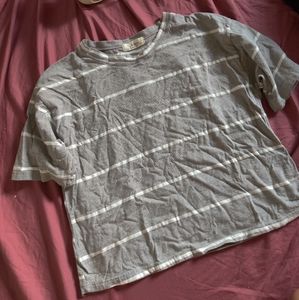 Korean gray stripe top
